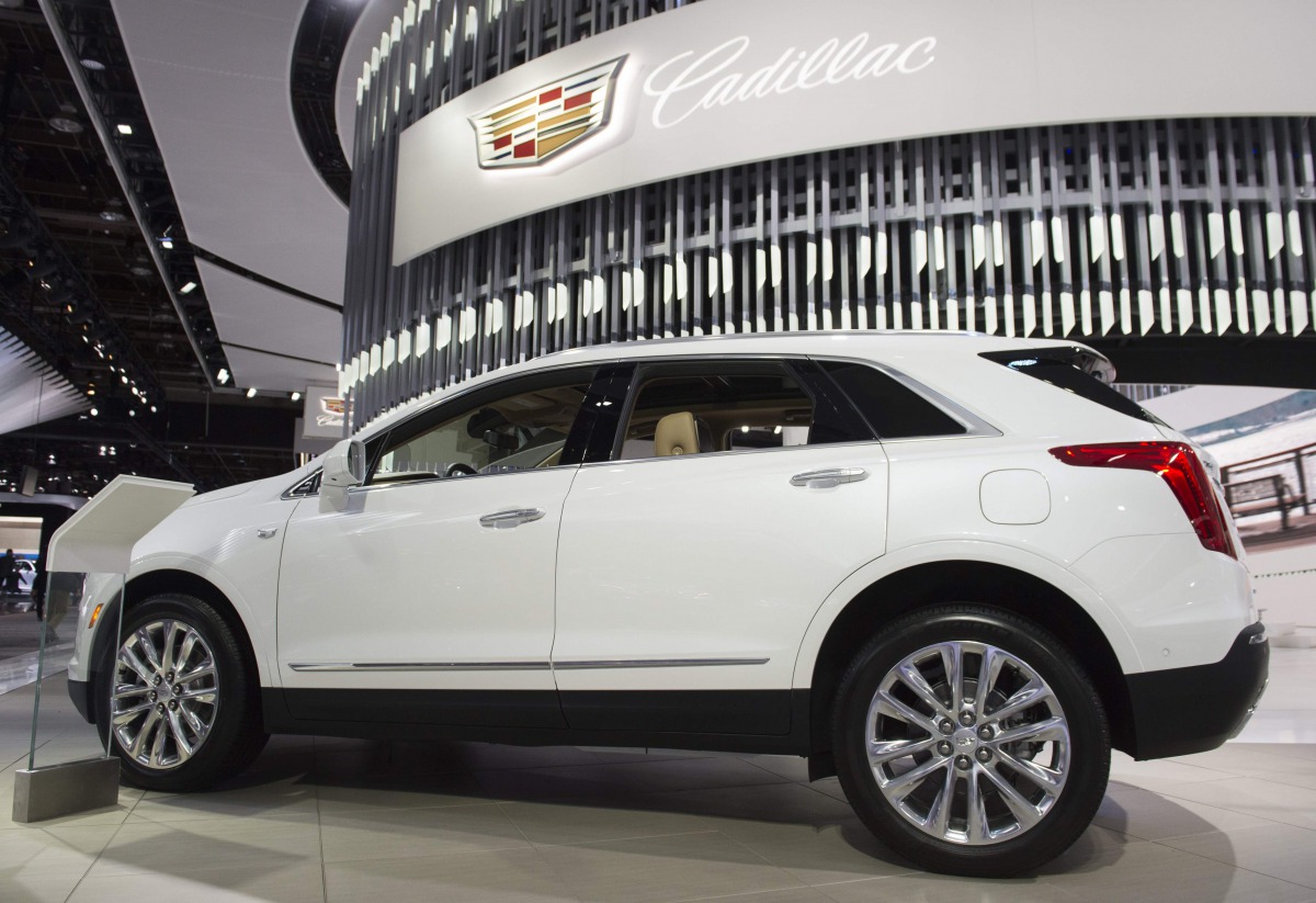 A Cadillac XT5 SUV is seen during the 2017 North American International Auto Show in Detroit, January 9, 2017. AFP/Saul Loeb