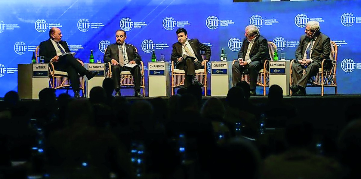 QNB Group Chief Executive Officer Ali Ahmed Al Kuwari (second left), speaking in a seminar held on the sidelines of the 2018 IIF Annual Meeting in Bali, Indonesia.