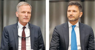 Hans-Udo Muzel (left), the German Ambassador to Qatar; and Pasquale Salzano, the Italian Ambassador to Qatar.