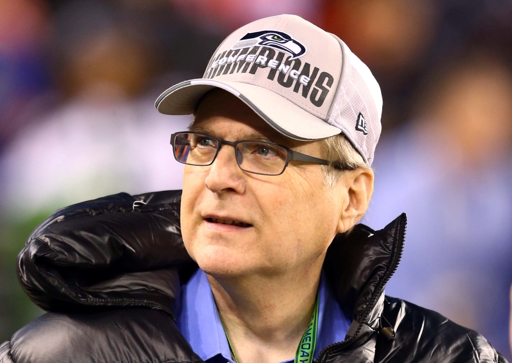 File photo of Seattle Seahawks owner Paul Allen on the field before Super Bowl XLVIII against the Denver Broncos at MetLife Stadium in East Rutherford, New Jersey, U.S., February 2, 2014. Mark J. Rebilas/File Photo