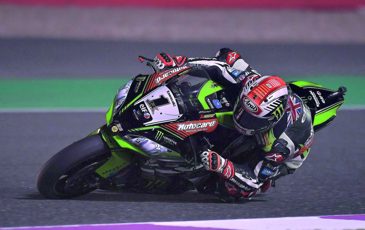 Jonathan Rea in action in this file picture of last year’s race at Losail International Circuit.