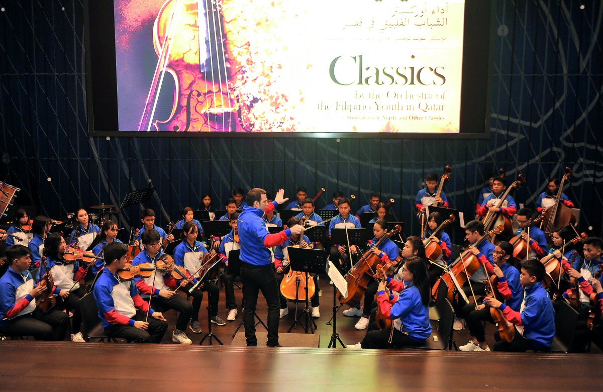 The Orchestra of the Filipino Youth concert held at Qatar National Library. 
Pic: Abdul Basit / The Peninsula