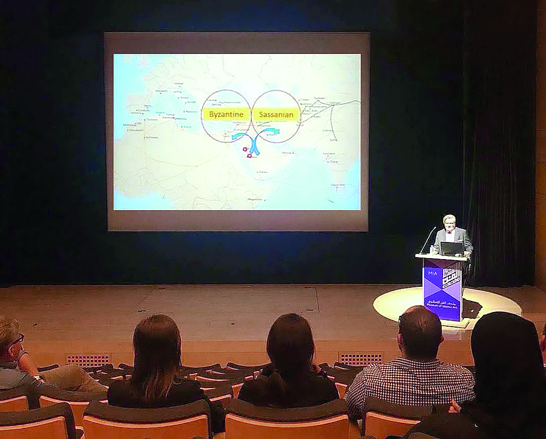 Dr Tarek Swelim, associate professor at HBKU’s College of Islamic Studies, delivering a lecture at the MIA. 