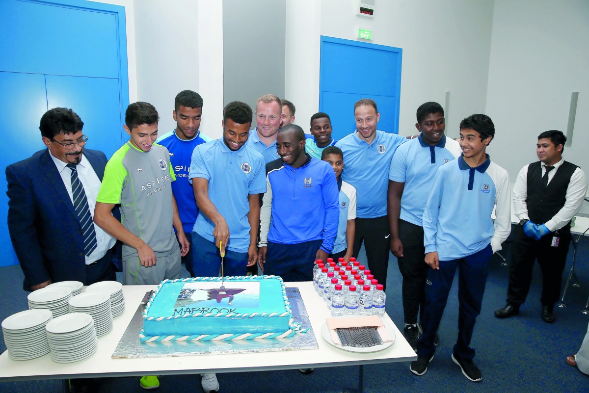 Aspire Academy celebrating the success of Owaab Barrow.