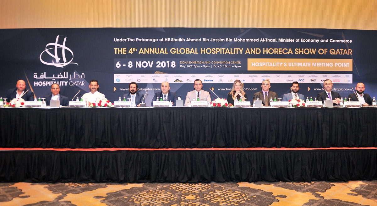 From left: Imad Askar, Operation Director of Askar Industrial, Mahesh Joshi, Chief Financial Officer at Al Sraiya Hotel and Hospitality Group, Chef Baran Yucel, Chairman of Qatar Culinary Professionals, Miguel Angel Fajardo, Commercial Attache of the Emba
