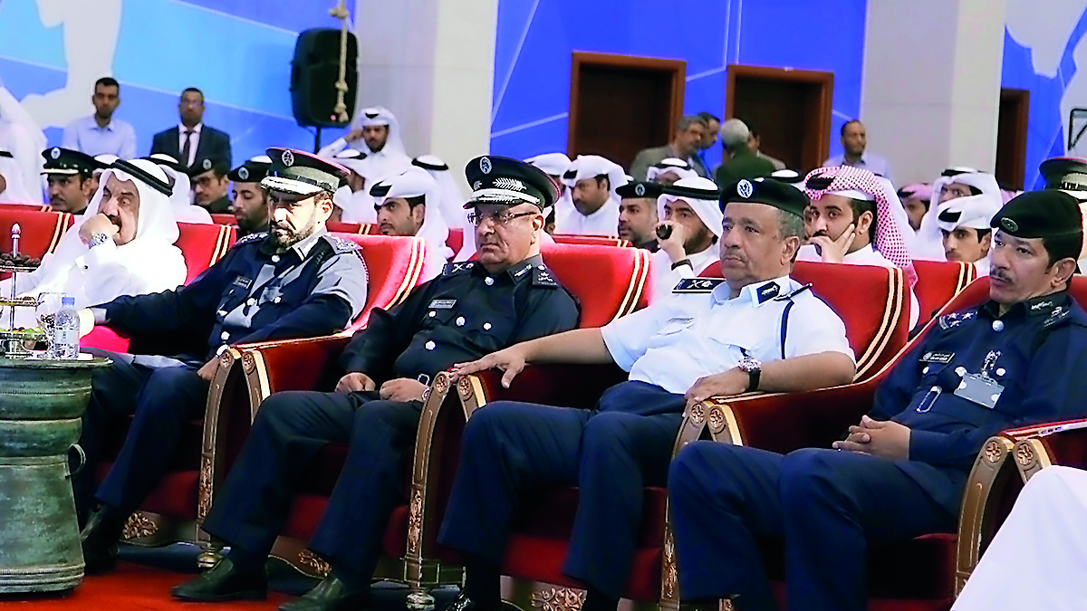 The officials at the graduation ceremony organised by the Police College for graduates of the first batch of students of Al Saiqa course.