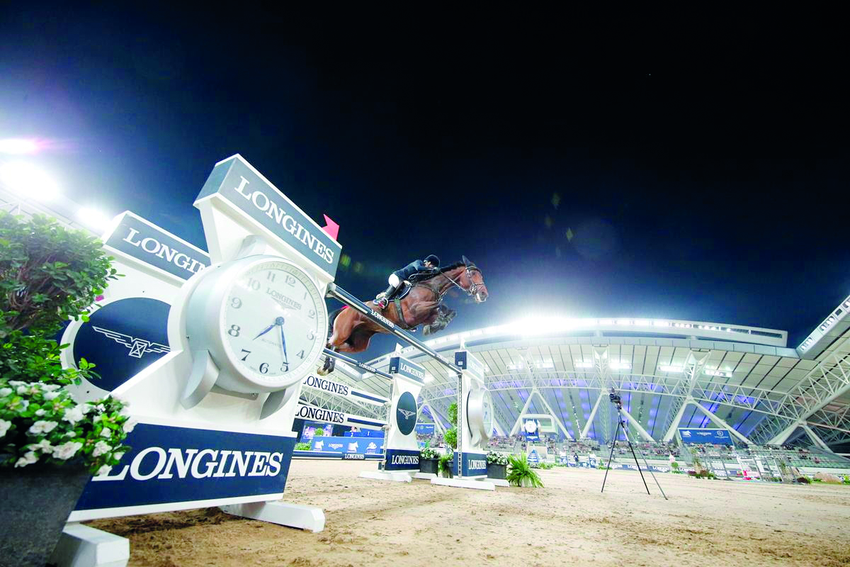 A file picture of last year’s action of the Longines Global Champions Tour at the Al Shaqab Arena. 