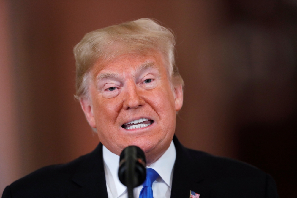 U.S. President Donald Trump speaks at a news conference following Tuesday's midterm congressional elections at the White House in Washington, U.S., November 7, 2018. Reuters/Kevin Lamarque
 