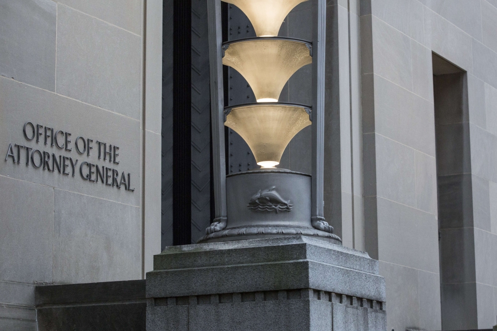 The U.S. Department of Justice is pictured on November 7, 2018 in Washington, DC. Zach Gibson/Getty Images/AFP 