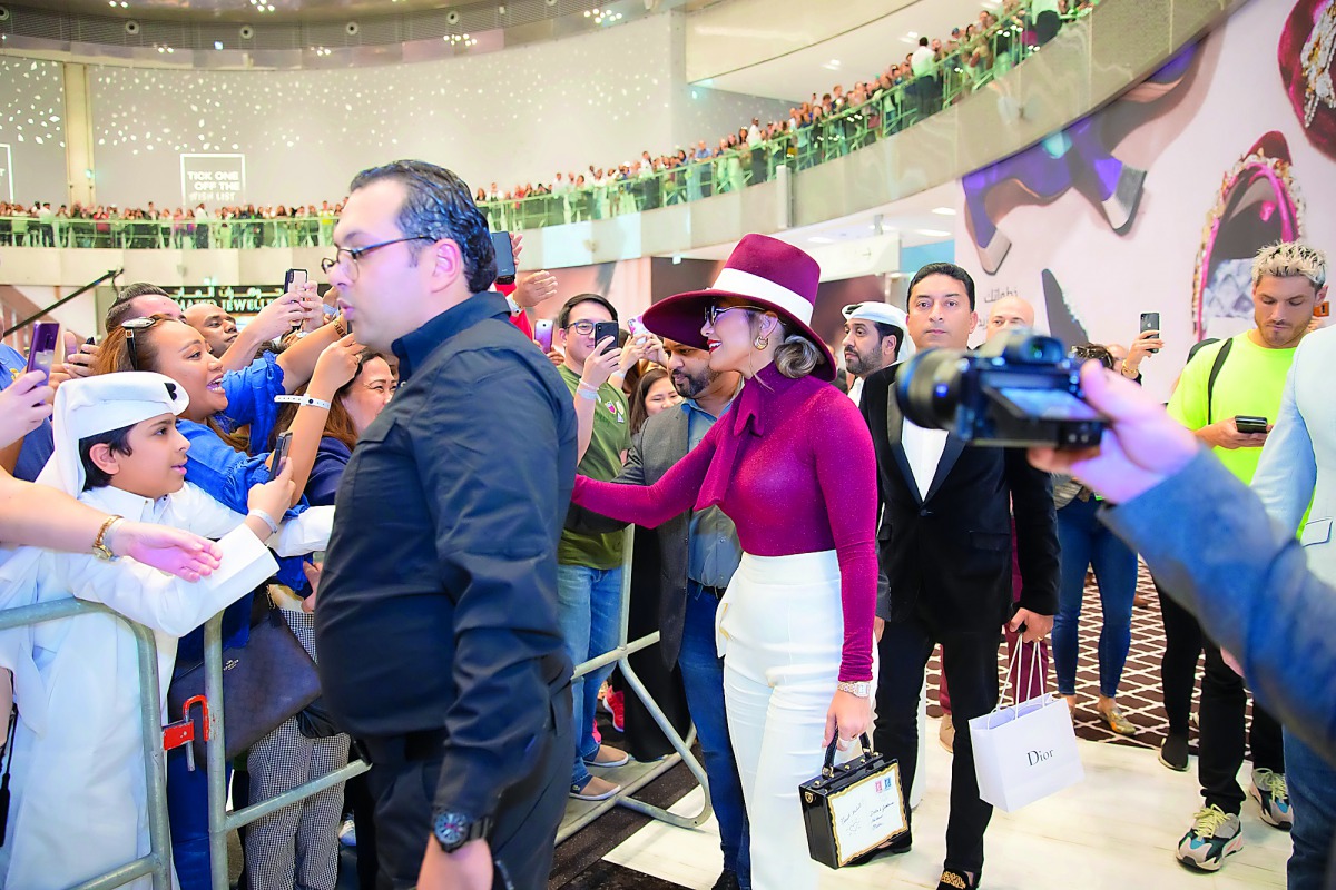 Superstar Jennifer Lopez at Doha Festival City.