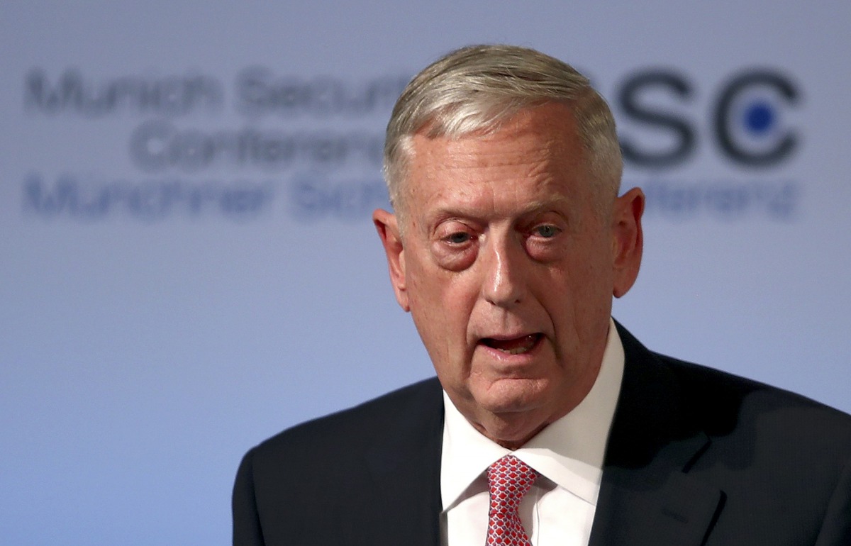 US Defense Secretary Jim Mattis