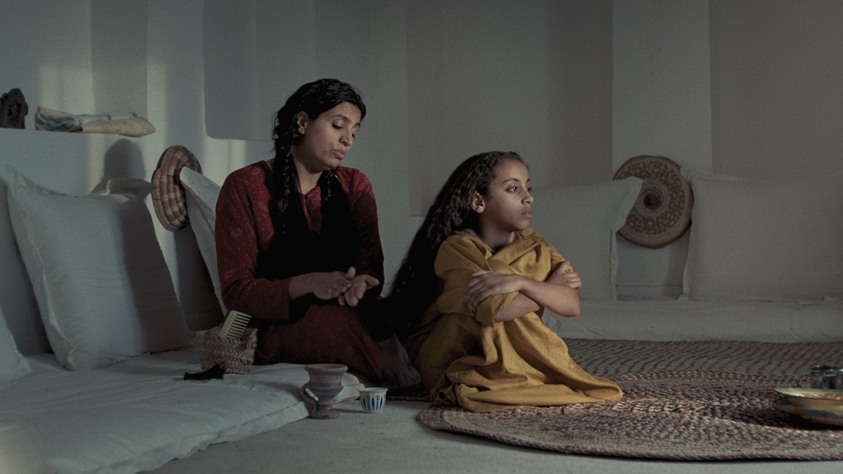 A still from the movie Sh'hab that tells the story of a young girl, whose curiosity is sparked upon hearing a myth about falling stars. 
