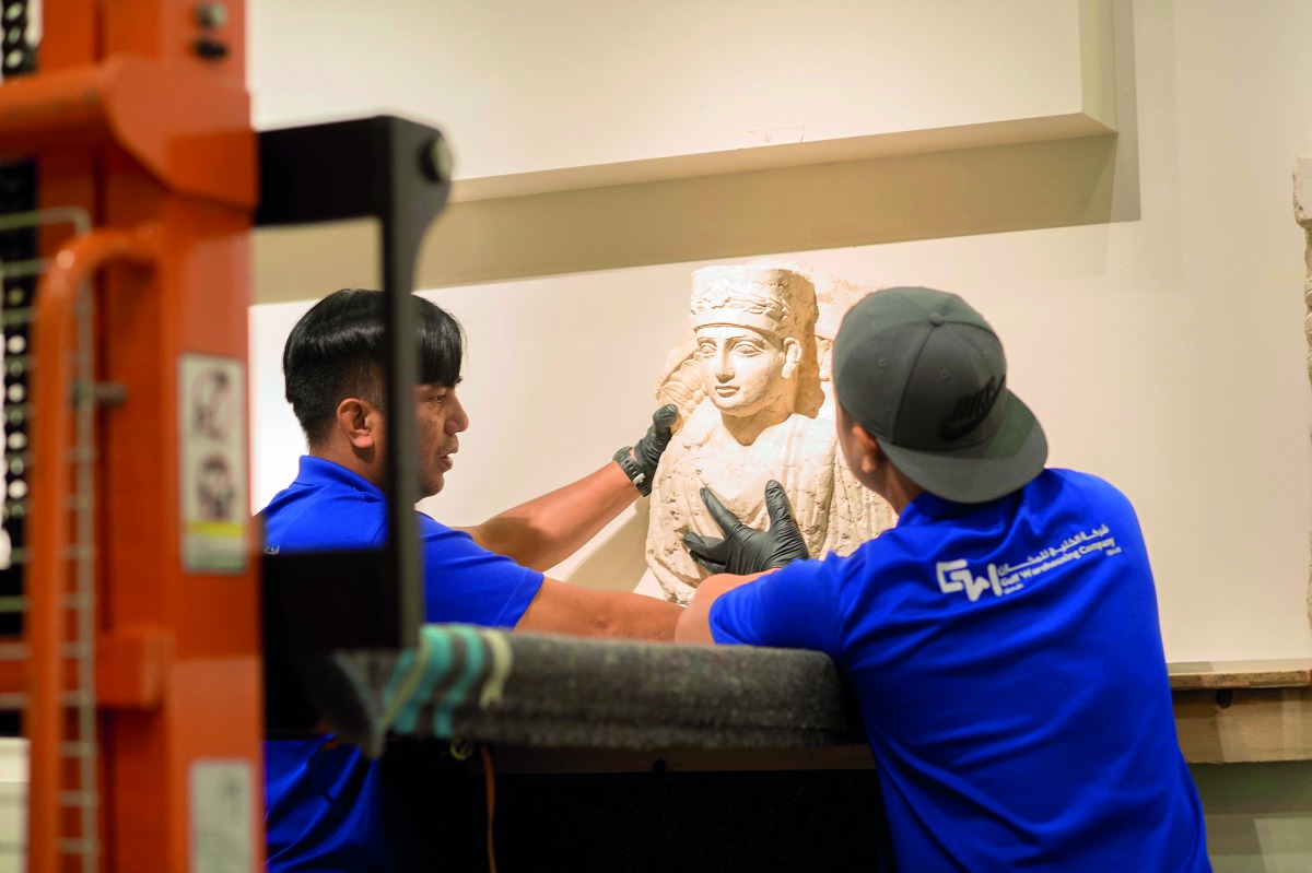 Syria Matters installation in progress.