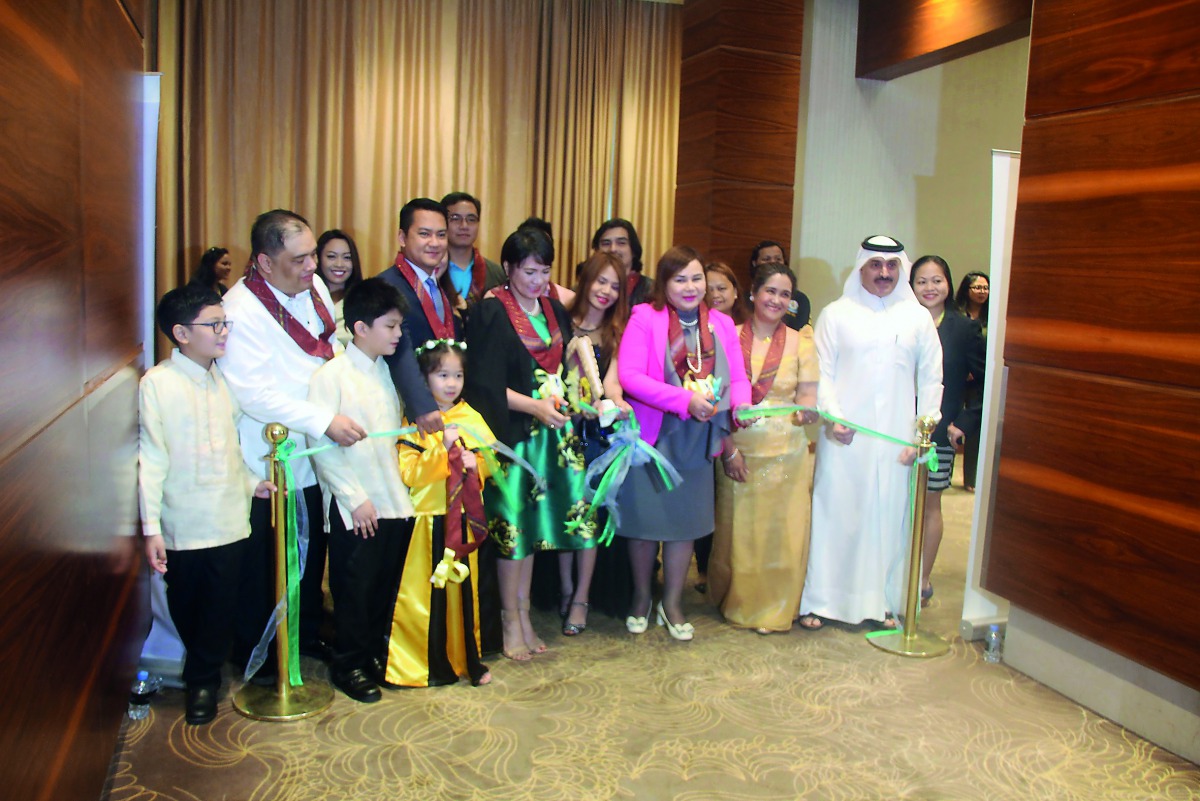 Philippine Economic Zone Authority Director General Charito B Plaza and Under-secretary Astravel Pimentel Naik, Executive Director of the Commission on Filipinos Overseas cutting the ribbon to launch the Philippine Agriculture, Livelihood and Reintegratio