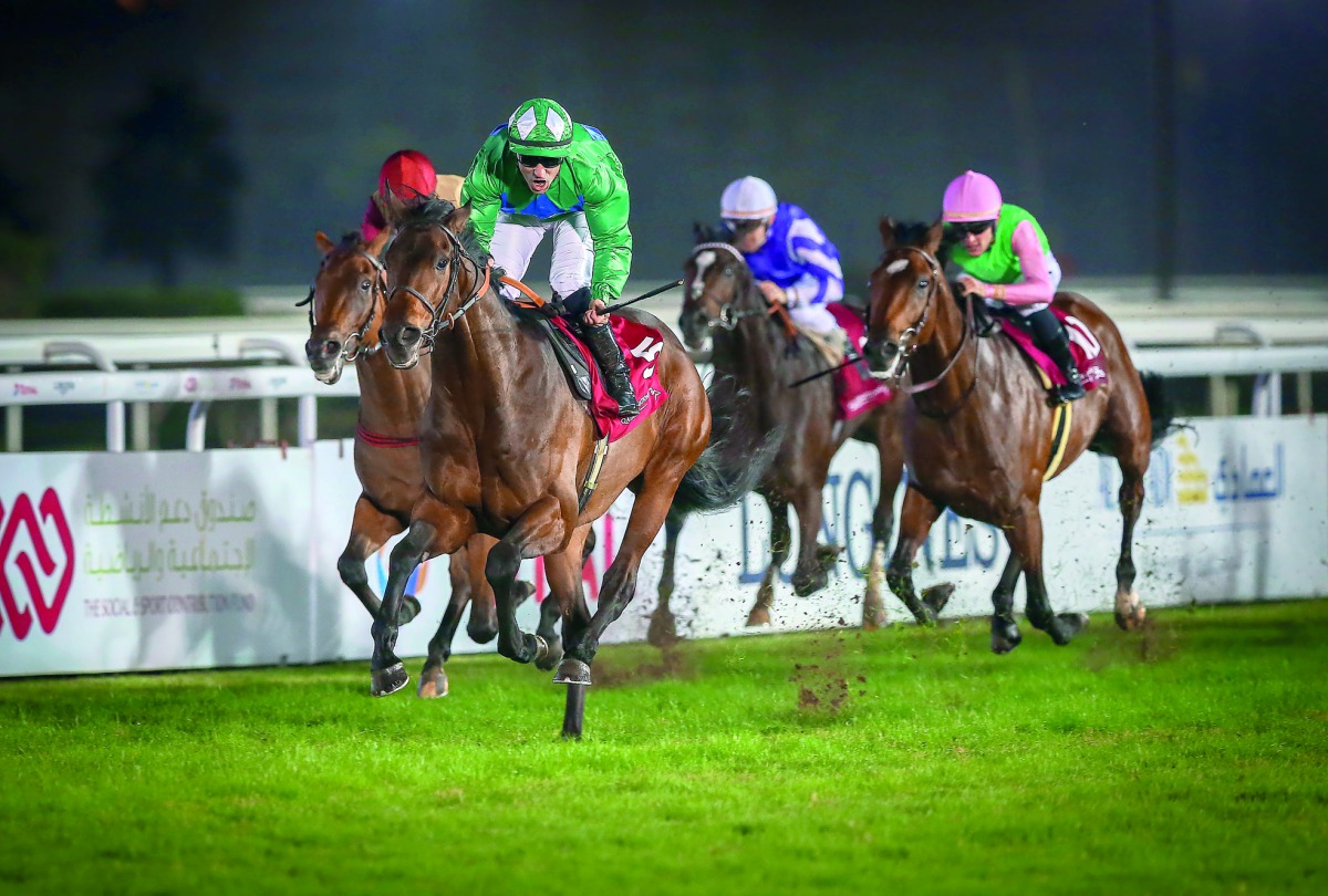 Mac Mahon winner of 2017 Qatar Derby (Gr1 TB) in action in this file picture.