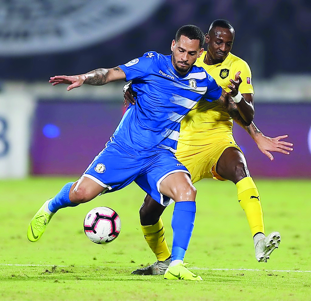 Action from the QNB Stars League match between Al Sadd and Al Khor in Doha yesterday