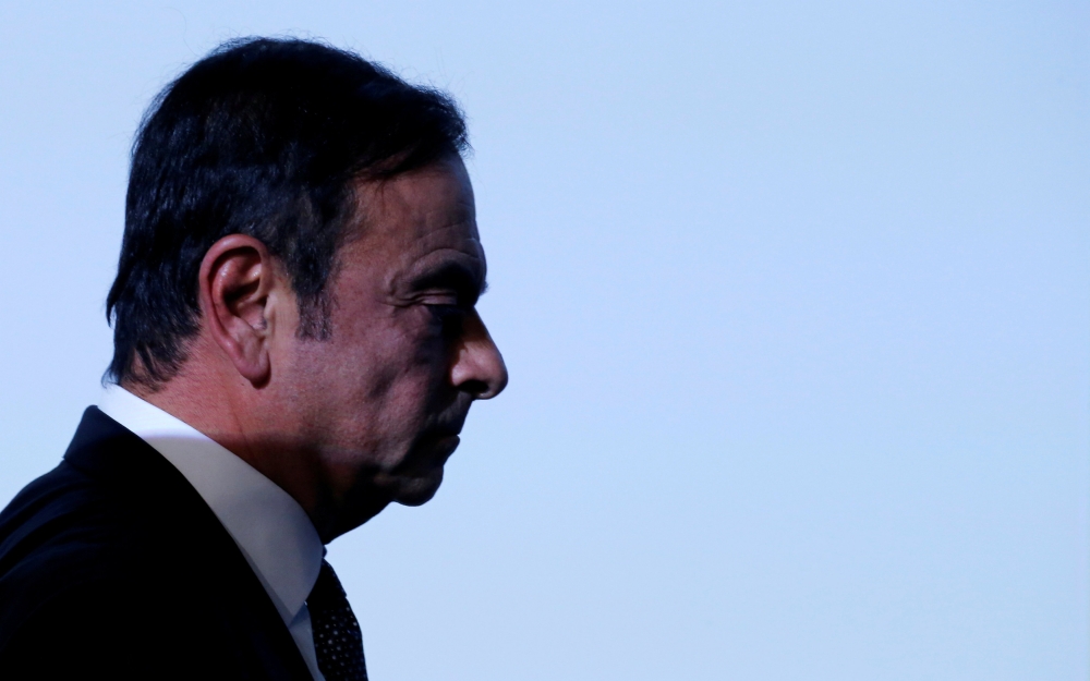 File photo of Carlos Ghosn, chairman and CEO of the Renault-Nissan-Mitsubishi Alliance, attends the Tomorrow In Motion event on the eve of press day at the Paris Auto Show, in Paris, France, October 1, 2018. REUTERS/Regis Duvignau/File Photo