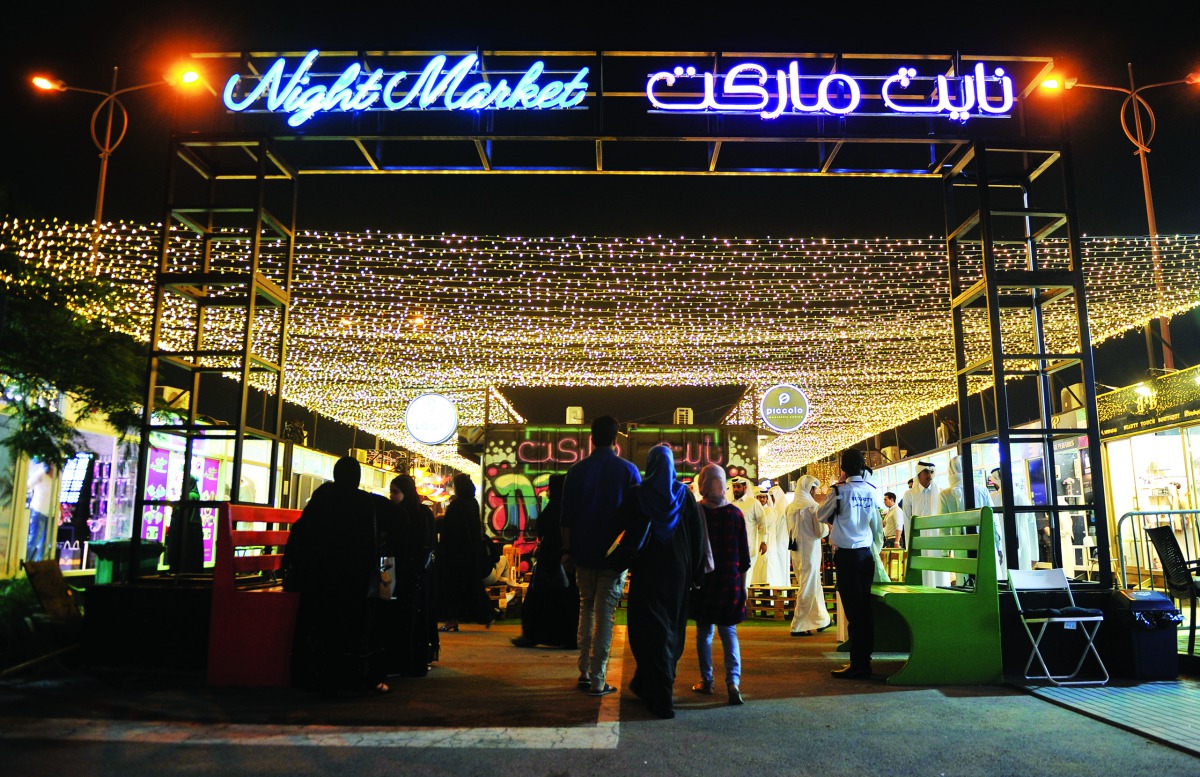 People visit Night Market located at Al Duhail Sports Club parking area. Pic: Baher Amin / The Peninsula