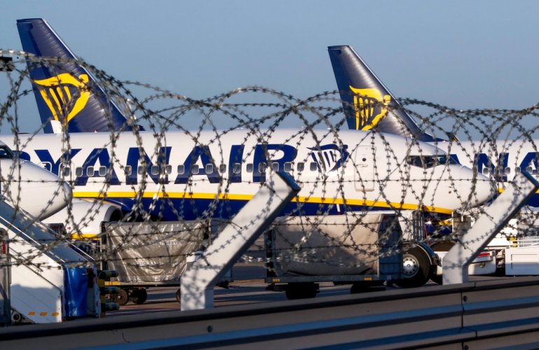 Ryanair aircraft parked on the tarmac at Brussels South Charleroi Airport, Belgium. (Reuters/Yves Herman/File Photo)