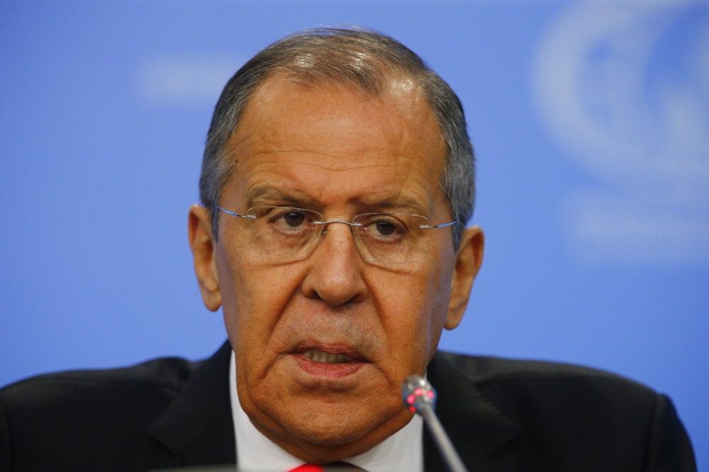 Russian Foreign Minister Sergey Lavrov speaks during the annual press conference at the Russia Foreign Ministry Conference Hall in Moscow, Russia on January 16, 2019. Sefa Karacan - Anadolu 