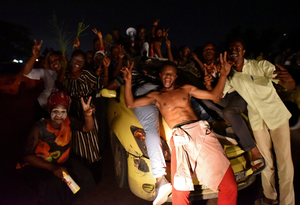 Supporters of Felix Tshisekedi celebrate along the streets after the judges of the Constitutional Court confirmed Tshisekedi's victory in the presidential election in Kinshasa, Democratic Republic of Congo January 20, 2019. Reuters/Olivia Acland