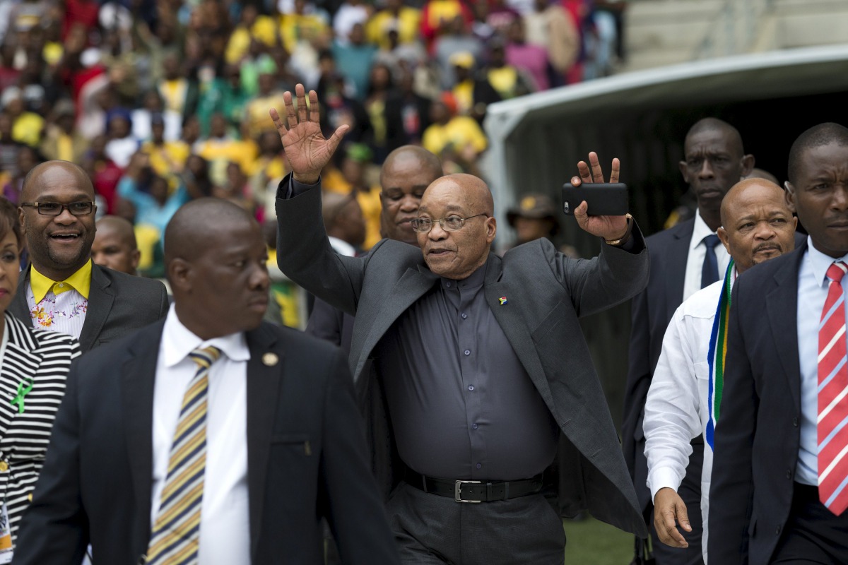 Jacob Zuma arrives at a Human Rights Day rally in Durban, South Africa, March 21, 2016. Reuters/Rogan Ward