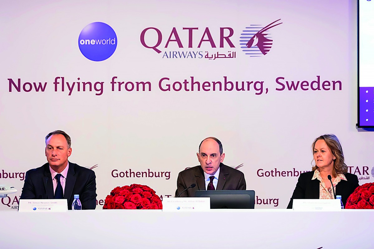 Qatar Airways launches flight to Swedish city of Gothenburg The