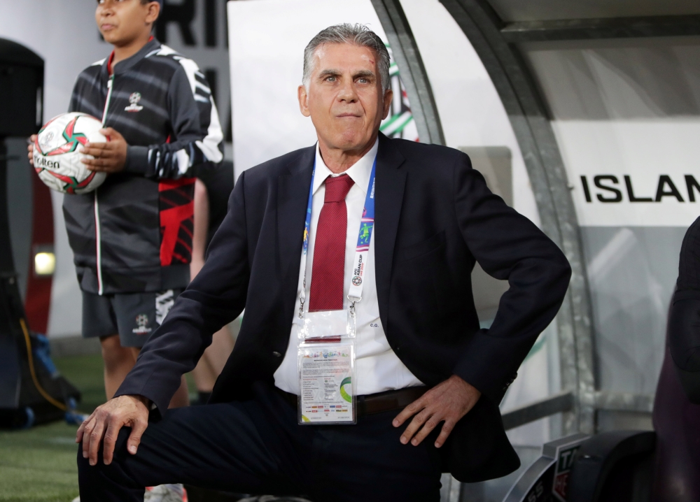 Iran coach Carlos Queiroz. REUTERS/Suhaib Salem