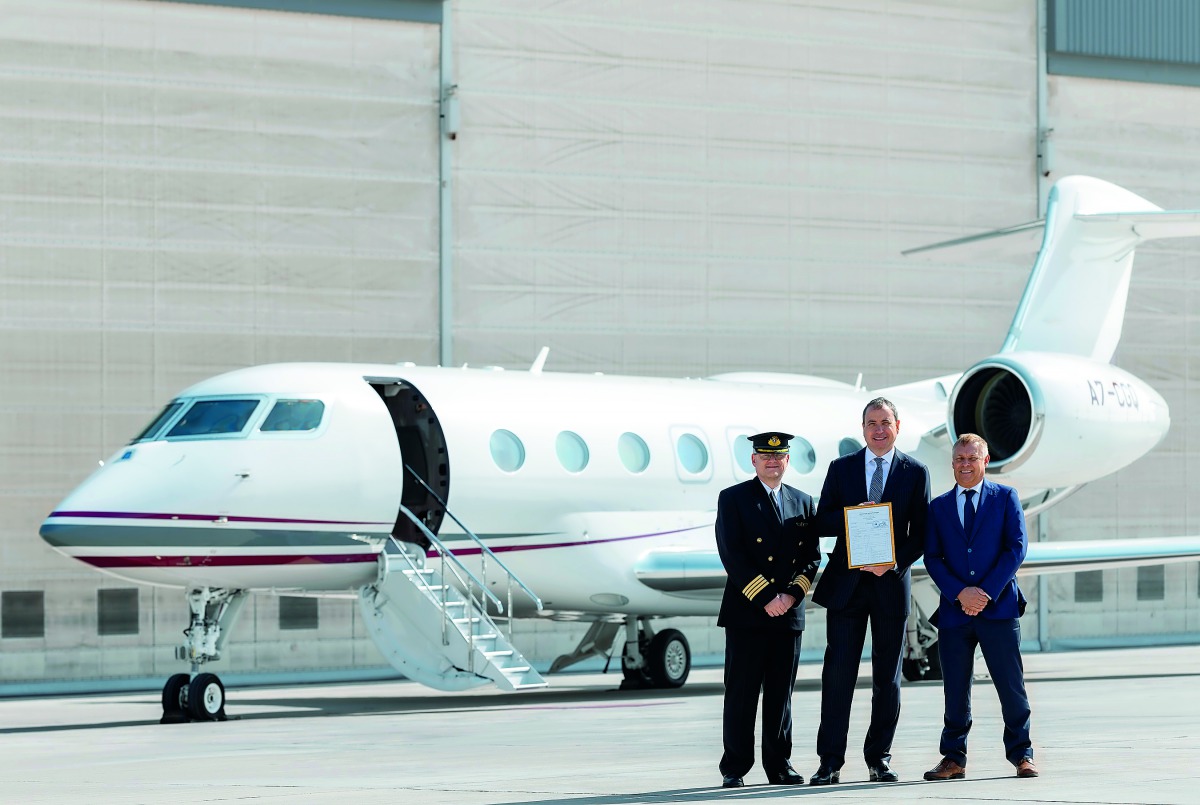 Officials with the Gulfstream G500 jet.