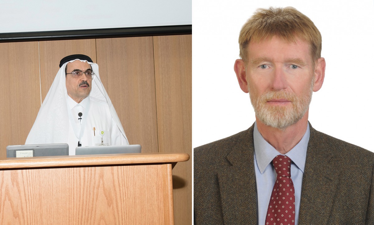 Dr Mohammed Ussama Al Homsi and Professor Karl Alexander Knuth (R).