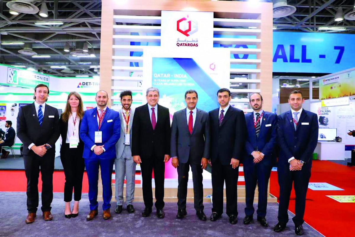 The Qatargas delegation at Petrotech 2019 held in New Delhi, India.