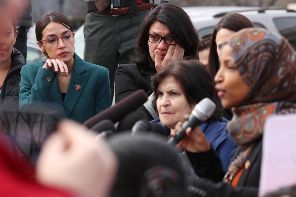 It's not just Ocasio-Cortez. She and House colleagues - Reps. Ilhan Omar of Minnesota, Rashida Tlaib of Michigan and Ayanna Pressley of Massachusetts - jointly announced their opposition to the bipartisan border security deal. (Reuters/Jonathan Ernst) 
