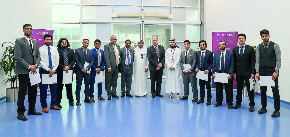 The graduates of Aircraft Mechanics Apprenticeship Programme pose for a group photo with officials.