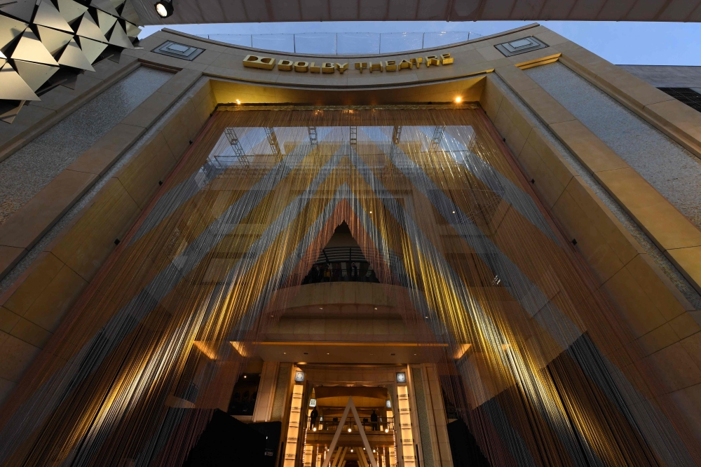 The entrance to the Dolby Theatre hosting the Oscars Awards ceremony is pictured in Hollywood, California on February 23, 2019. The Academy Awards annual ceremony will take place on February 24 2019. / AFP / Mark Ralston