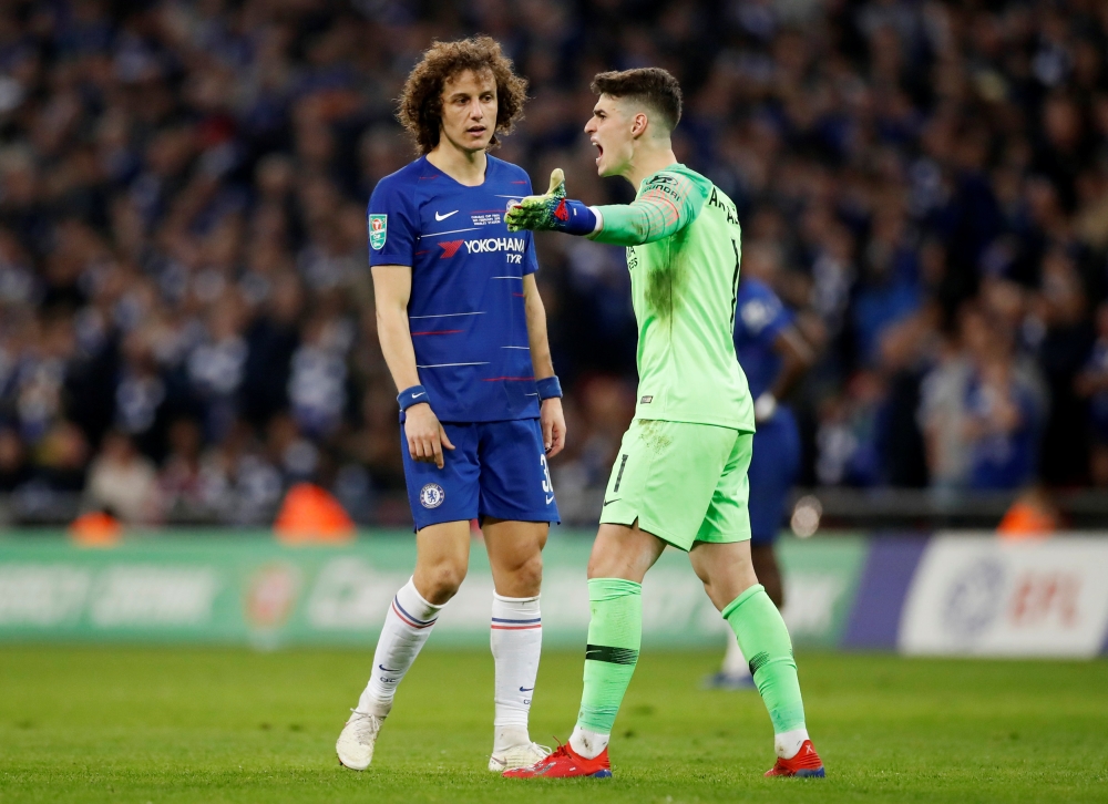Chelsea's Kepa Arrizabalaga protests after he is called to be substituted Action Images via Reuters/Carl Recine 