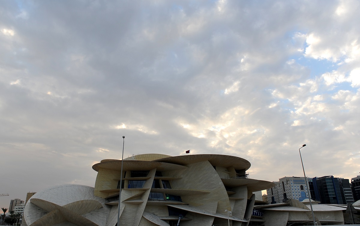 File picture of National Museum of Qatar on a cloudy day used for representation alone.  