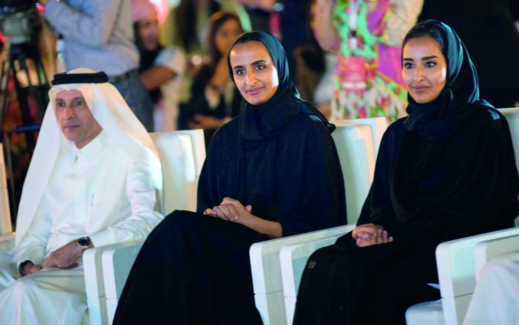 H E Sheikha Hind bint Hamad Al Thani, Vice-Chairperson and CEO of Qatar Foundation; and Akbar Al Baker, Secretary-General of Qatar National Tourism Council (QNTC) and Group Chief Executive of Qatar Airways; at the launch of 10th Qatar International Food F
