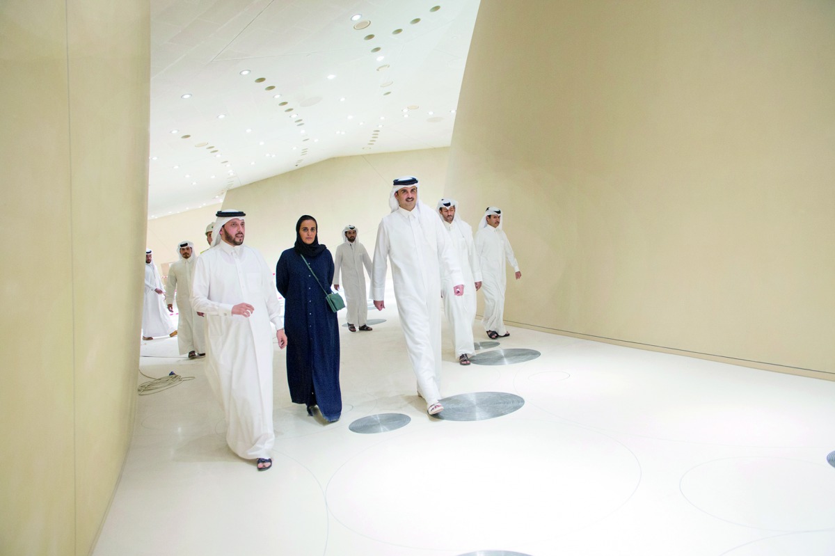 FILE PHOTO. Amir HH Sheikh Tamim bin Hamad Al-Thani visited Qatar National Museum at the Corniche to see the latest developments of the project. June 20, 2017.