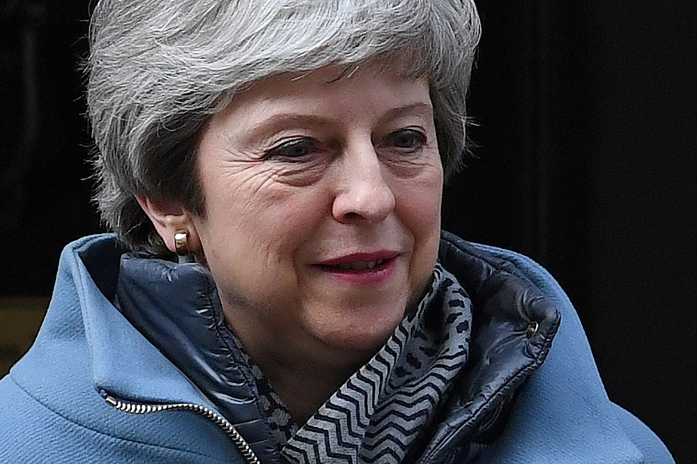 Britain's Prime Minister Theresa May leaves from 10 Downing Street on March 26, 2019. AFP / Paul Ellis