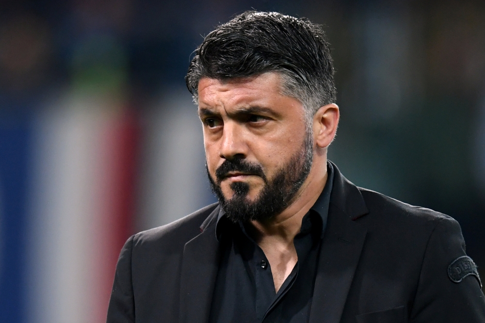 AC Milan coach Gennaro Gattuso during the warm up before the match REUTERS/Jennifer Lorenzini