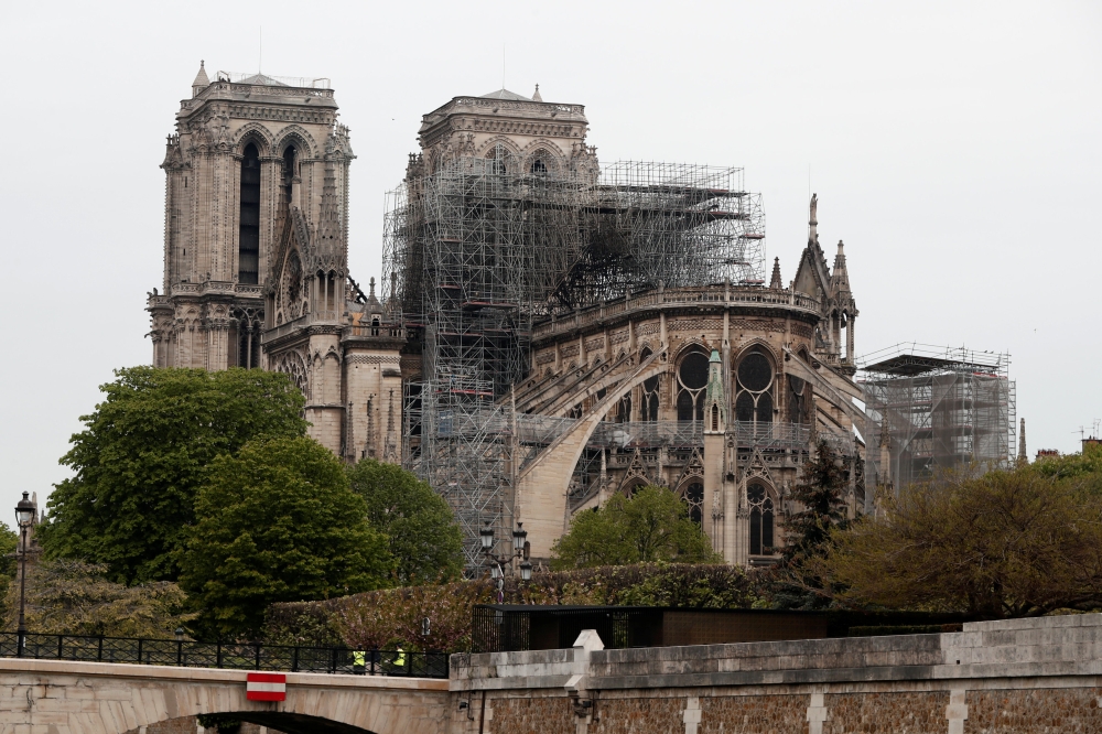 View of the Notre-Dame Cathedral in Paris, France, April 16, 2019.  REUTERS/Benoit Tessier
