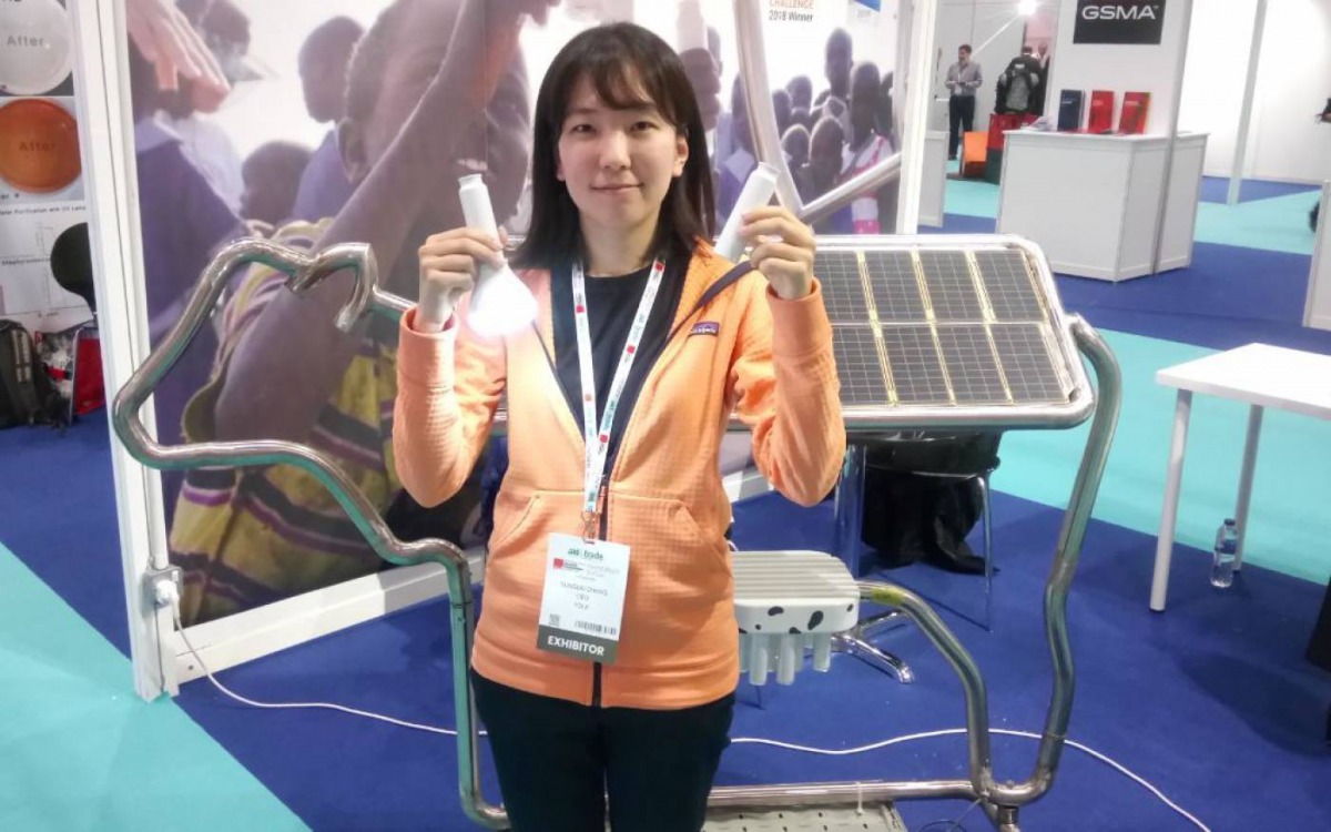 Solar-cow-2: SungUn Chang, the CEO of Yolk, poses for a photograph in London, Britain, on April 17, 2019. Sonia Elks/Thomson Reuters Foundation 