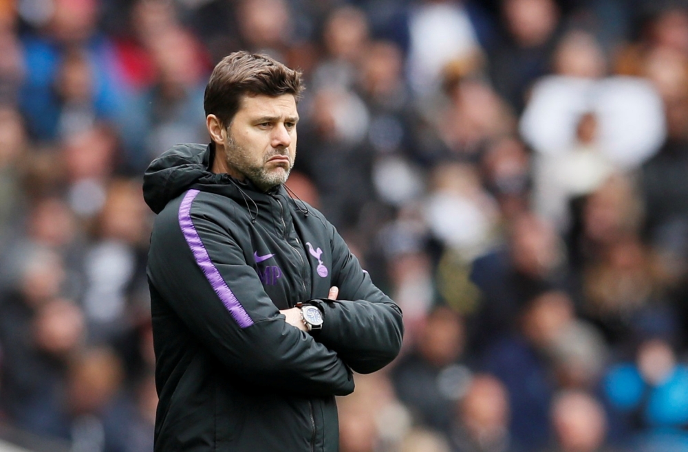 Tottenham manager Mauricio Pochettino during the match REUTERS/David Klein 