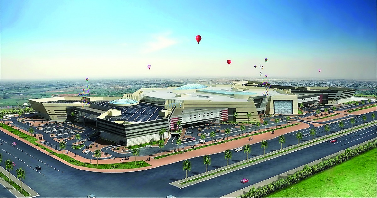 A computer-generated image of Doha Mall. 