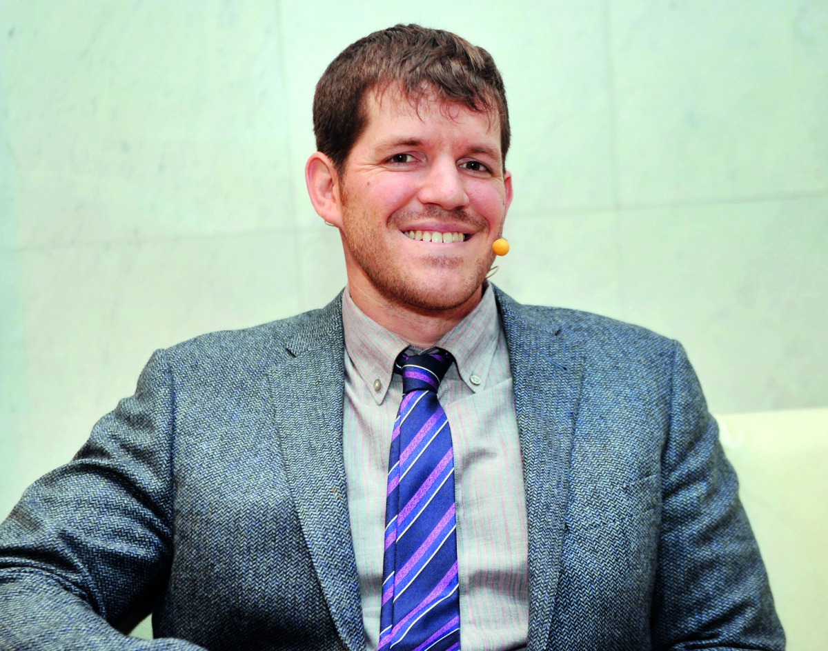 Brandon Stanton, Creator of the Popular Humans of New York blog at Qatar Foundation. Pic: Abdul Basit / The Peninsula