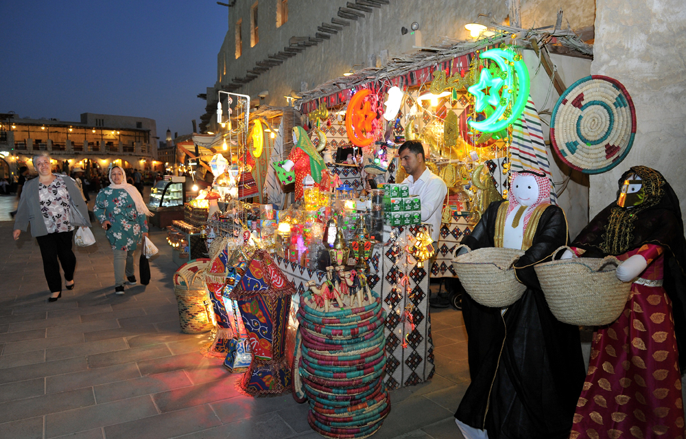 Decorative items for Ramadan displayed at a shop in the Souq Waqif, Doha: Picture by: Salim Matramkot/The Peninsula