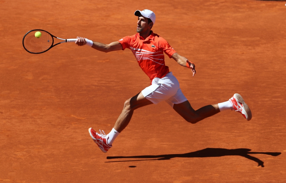 Serbia's Novak Djokovic in action during his semi final match against Austria's Dominic Thiem REUTERS/Sergio Perez