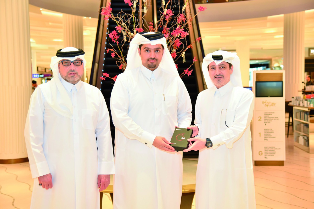 FROM LEFT: Nabeel Ali bin Ali, Sheikh Hamad Abdulla Al Thani and Adel Ali bin Ali. 