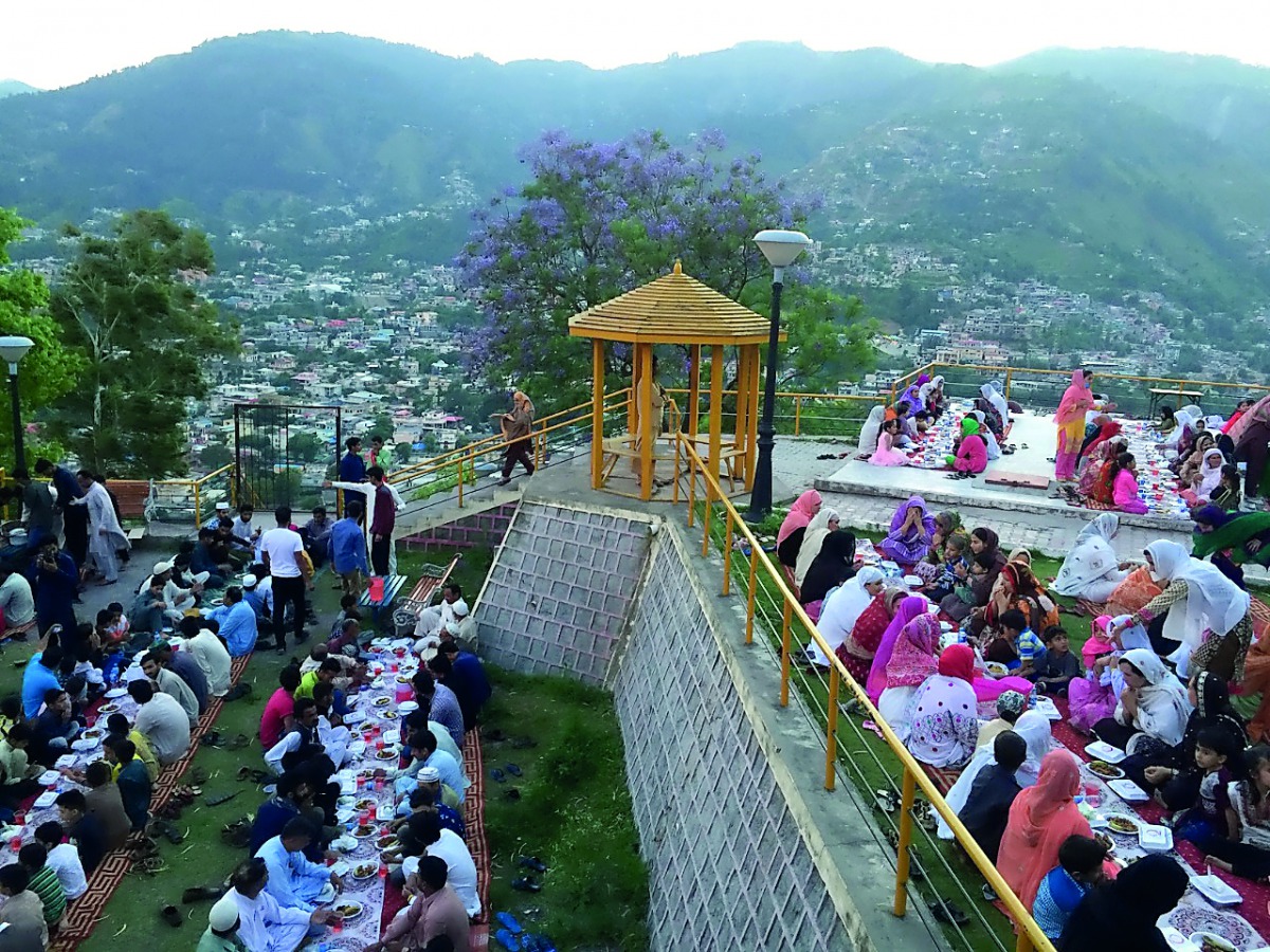 A view of the Iftar event organised by Qatar Charity in Pakistan.