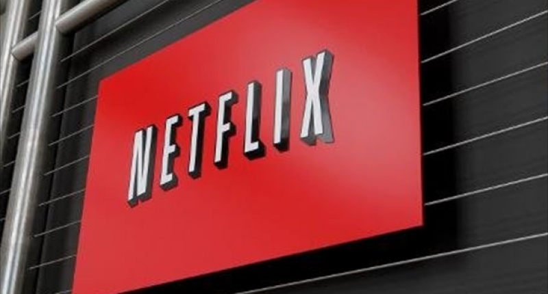 The Netflix company logo is seen at Netflix headquarters in Los Gatos (AFP) 